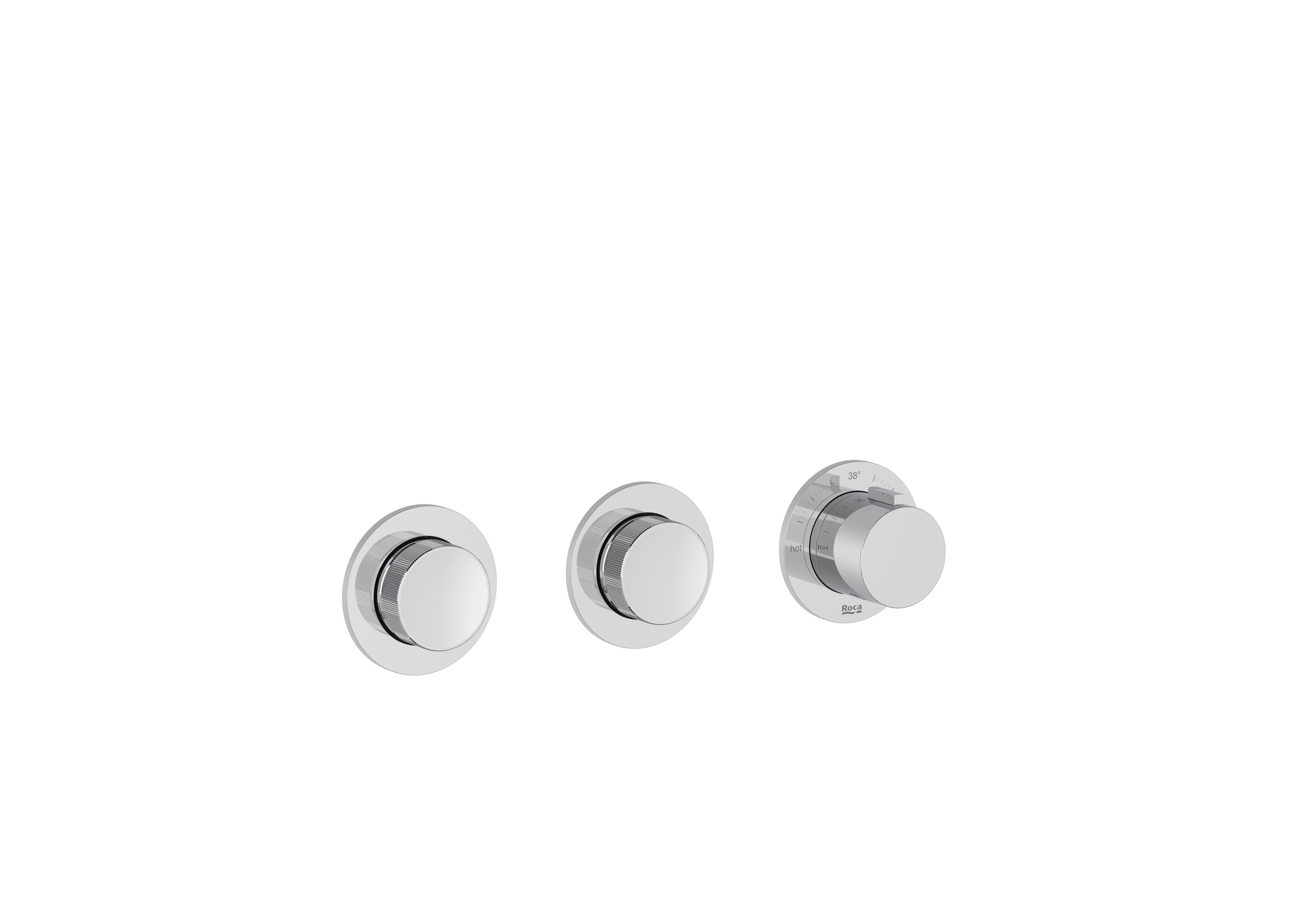Μπαταρίες ντους / λουτρού Chrome T-Multi A5A704AC00 Roca